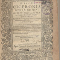  M. Tullii Ciceronis opera omnia, in sectiones, apparatui latinae locutionis respondentes, distincta (naslovna strana i detalji iz publikacije)